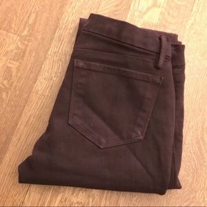 J Brand Pretender maroon straight leg jeans